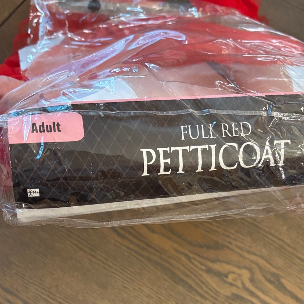 Red Petticoat Skirt Size Adult Halloween Devil Clown Dance - Picture 3 of 3